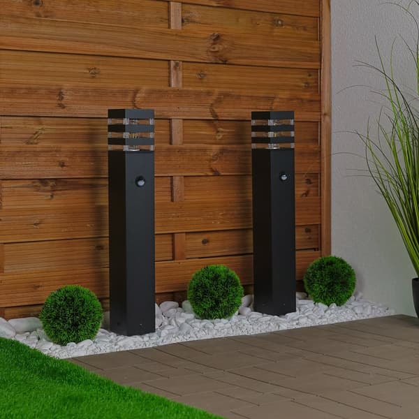Trädgårdslampa utomhus stående stolpe E27 LED rörelsesensor TAXUS 2 60cm