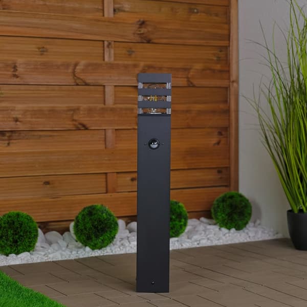 Trädgårdslampa utomhus stående stolpe E27 LED rörelsesensor TAXUS 2 60cm