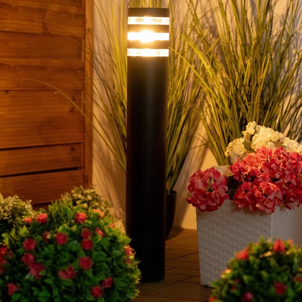 Puutarhavalaisinpylväs, pyöreä, ulkokäyttöön, E27 LED, RINGO, 60 cm
