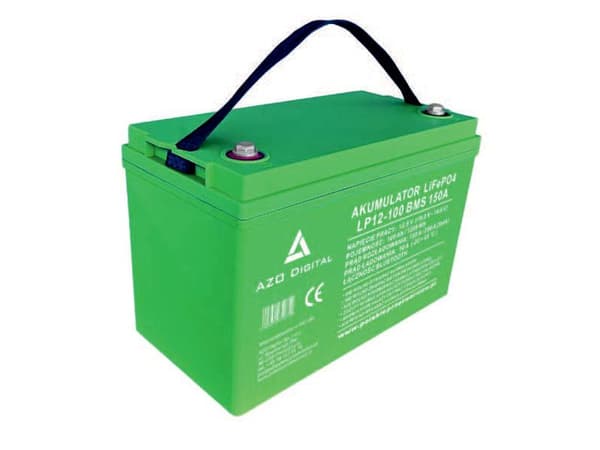 AZO LiFePO4-batteri LP12-100 100Ah 12V 150A Bluetooth-värmematta