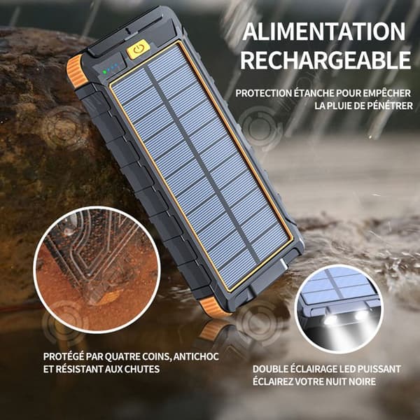 INN Power Bank 1w mAh Mobiltelefon Universell kapacitet Laddning Bärbar strömförsörjning Emergency Solar Compass Strömförsörjning
