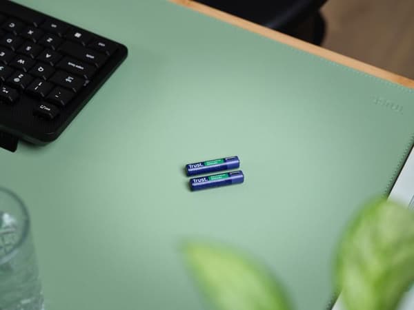 25585 Pack med 2 uppladdningsbara USB-C Trust AAA-batterier - 500mAh (LR03)