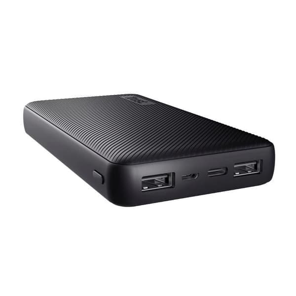 Trust Primo Fast Externt batteri 15000mAh, 3A USB-C Power Bank, 3 ingångar, iPhone / iPad / Samsung Laddare - Svart