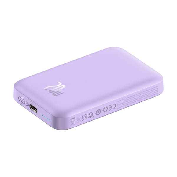 Baseus Magnetic Mini Air P10059002513-00 Litiumpolymeerivaravirtalähde 6000 mAh Violetti