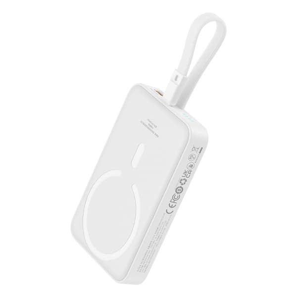 Baseus P10022109223-00 Lithium-polymer (LiPo) powerbank 10000 mAh Trådløs opladning Hvid