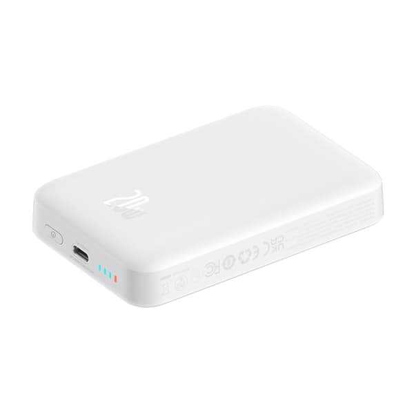 Baseus P10059001223-00 Lithium-polymer (LiPo) powerbank 10000 mAh Trådløs opladning Hvid