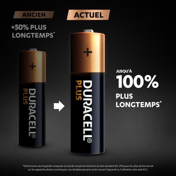 Duracell Plus AA alkaliska batterier, 1,5V LR6 MN1500, 12-pack