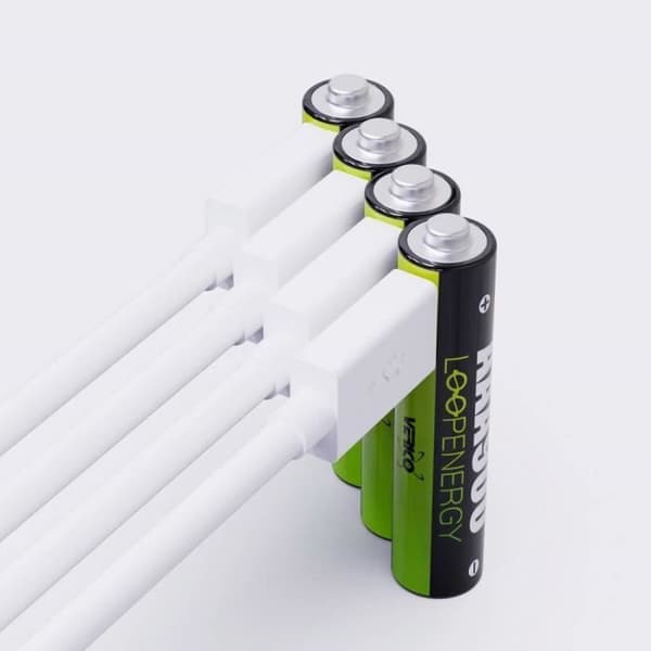 Verico LoopEnergy USB-C Uppladdningsbart batteri LR3 (AAA) Li-Ion 600 mAh 1,5 V 4 st.