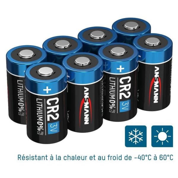 8x ANSMANN CR2 litiumbatteri 3V - högpresterande batteri (8 st)