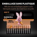 Miniatyrbild 6 av 6: Duracell Plus AAA alkaliska batterier, 1,5V LR03 MN2400, 12 st