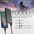 Miniatyrbild 3 av 4: Externt batteri Nitecore NB10000 - 10000 mAh - 1 USB A-port &amp; 1 USB C-port