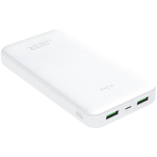 USB A+A+C 20000 mAh FastCharge 10W Power Bank Puro White