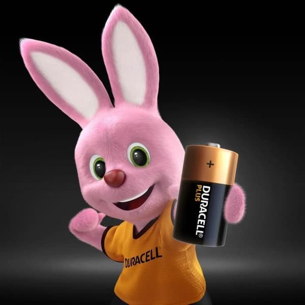 Duracell Plus, set med 4 alkaliska batterier typ C 1,5 Volt, LR14