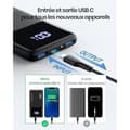 Miniatyrbild 3 av 4: INIU 10500mAh Externt batteri - PD3.0 QC4.0 Snabbladdning - iPhone Samsung iPad Pro - Svart