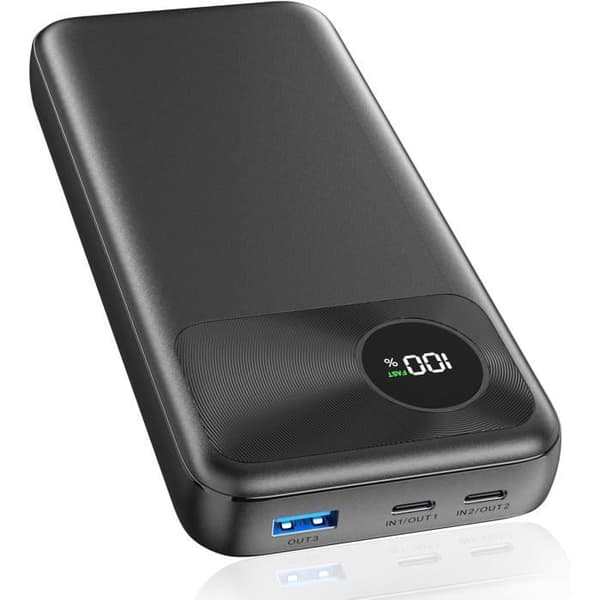 Extern Batteri - ADDTOP - 20000mAh - Snabbladdning 22,5W - 3 USB-portar - LED-skärm