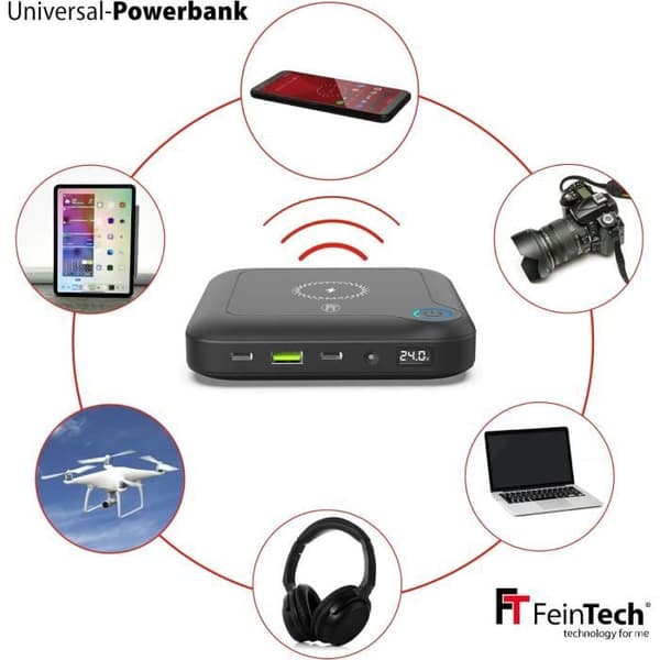 FeinTech Powerbank Batteri Extern PLG02400