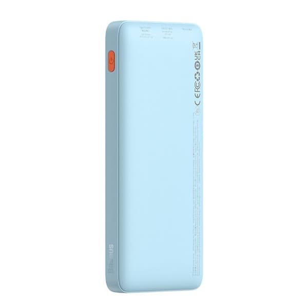 Extern USB-batteri, Typ-C, Micro-USB, 20W, 10000mAh + Typ-C-kabel - Baseus Airpow (P10022801313-00) - Galaxblå