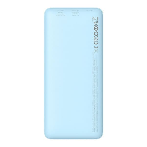 Extern USB-batteri, Typ-C, Micro-USB, 20W, 10000mAh + Typ-C-kabel - Baseus Airpow (P10022801313-00) - Galaxblå
