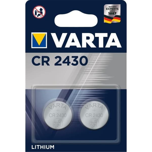 VARTA Paket med 2 st CR2430 3V litium elektroniska batterier
