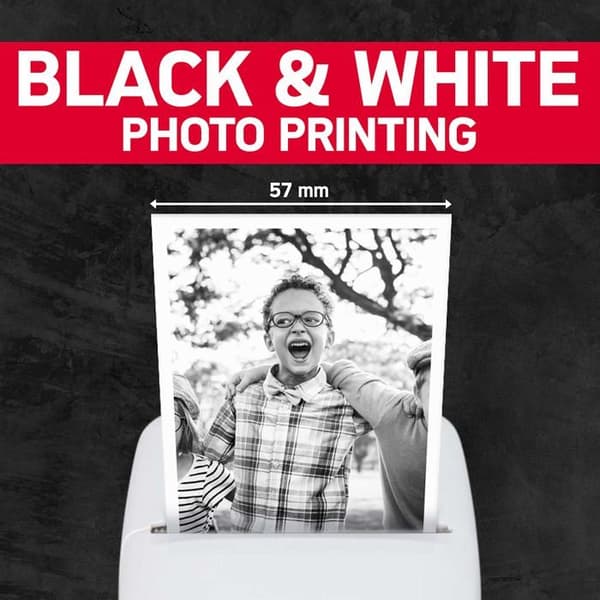 AGFA PHOTO Realipix Pocket P - Bärbar termisk fotoskrivare (svartvit utskrift utan bläck, Bluetooth, batteri