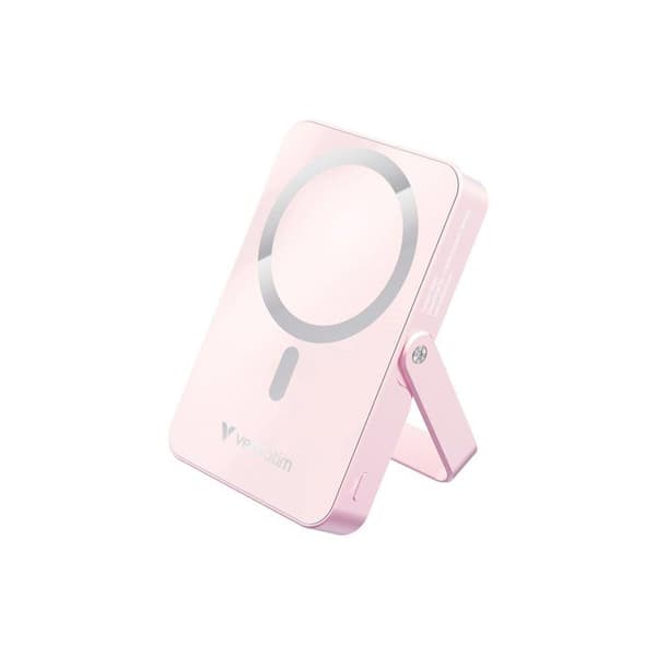 Batteri Externt - VERBATIM - Ladda 'n' Gå - 10 000 mAh - MagSafe - Snabbladdning 15 W Rosa