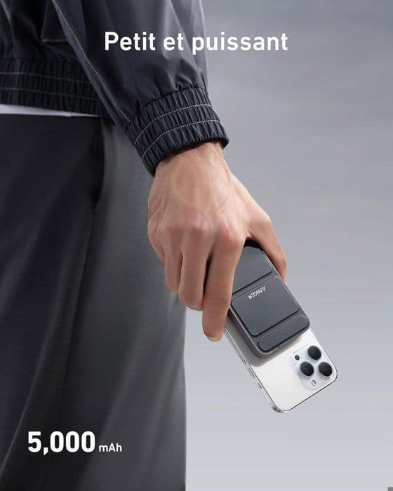 Anker 622 MagGo Magnetic Wireless Power Bank 5000 mAh hopfällbar med USB-C för iPhone 14/13/12, Interstellar