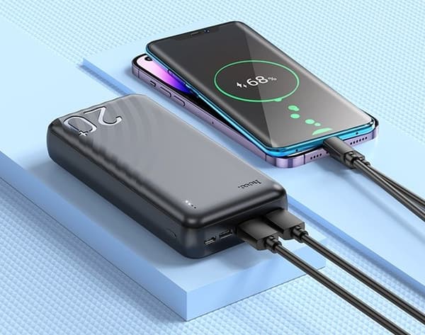 Hoco J123A Powerbank 20 000 mAh Sort