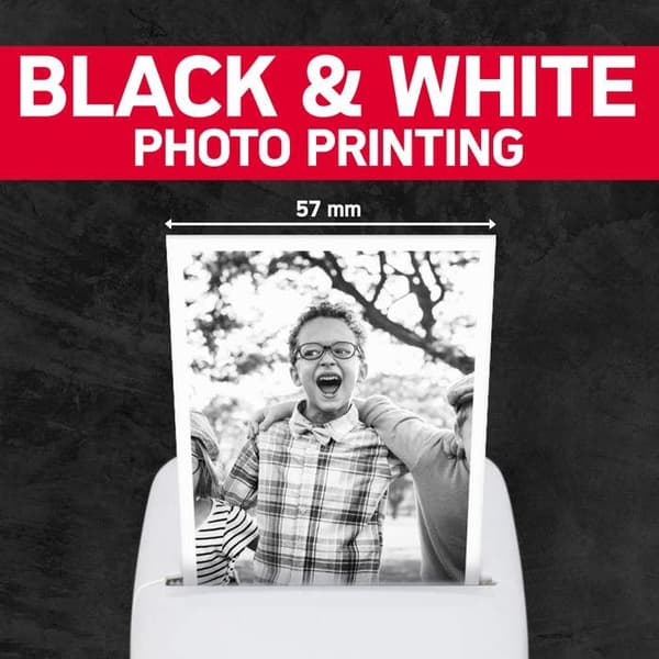 AGFA PHOTO Realipix Pocket P - Bärbar termisk fotoskrivare (svartvit utskrift utan bläck, Bluetooth, batteri