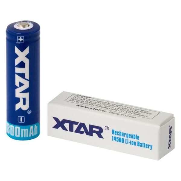 Accu 14500 XTAR - AA - R6 - Blister med 1 - Litium 3,7V - 800mAh - Med skydd