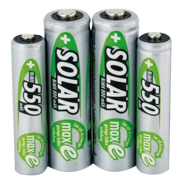 NiMH solar mikrobatteri (AAA) med 550 mAh och maxE teknologi - 2 st