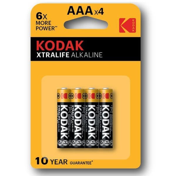 KODAK Set med 4 alkaliska batterier XTRALIFE LR03/AAA - 1,5V