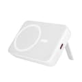 Miniatyrbild 1 av 5: MagSafe Extern Batteri 10000mAh – USB-C Port 20W och Fällbart Stöd Bwoo Vit