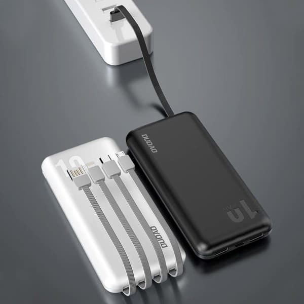 Extern batteri - power bank för telefon Dudao Extern batteri K6 Pro 10 000 mAh, vit