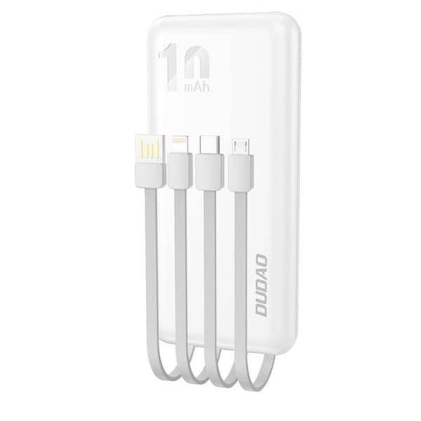 Extern batteri - power bank för telefon Dudao Extern batteri K6 Pro 10 000 mAh, vit