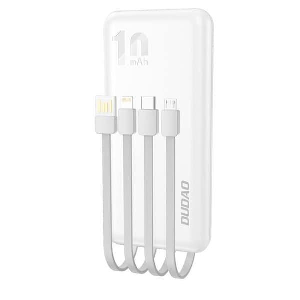 Extern batteri - power bank för telefon Dudao Extern batteri K6 Pro 10 000 mAh, vit Vit