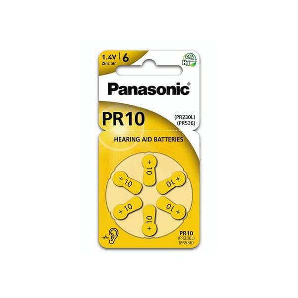 PANASONIC - Hörapparatbatteri zinkluft PR320(10)x6