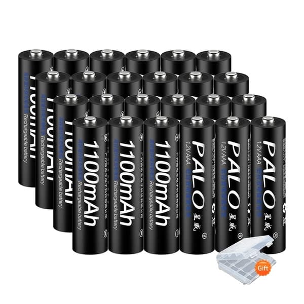 Genopladelige AAA-batterier, 1100mAh kapacitet, Ni-MH-teknologi, 24 stk AAA batteri
