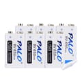Miniatyrbillede 1 af 2: Genopladeligt 9V batteri, 650mAh kapacitet, Micro USB oplader, 6PCS