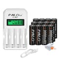 Miniatyrbillede 1 af 2: Genopladeligt AA-batteri, 12V spænding, NiMH-kemi, 12AA 1 Oplader