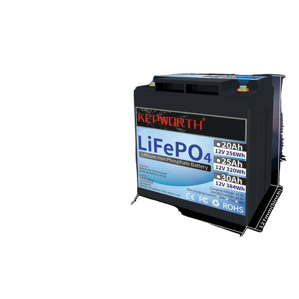 12V 30Ah LiFePO4 Batteri, Høj Effektivitet, Indbygget BMS,12V 30Ah