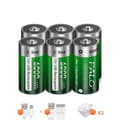 Miniatyrbild 1 av 2: Uppladdningsbara C-batterier, USB-uppladdningsbara, 15V, 6 st C-storlek