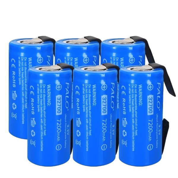 Genopladeligt batteri, 7200mAh kapacitet, 5C afladningshastighed, 6 stk 32700 batteri