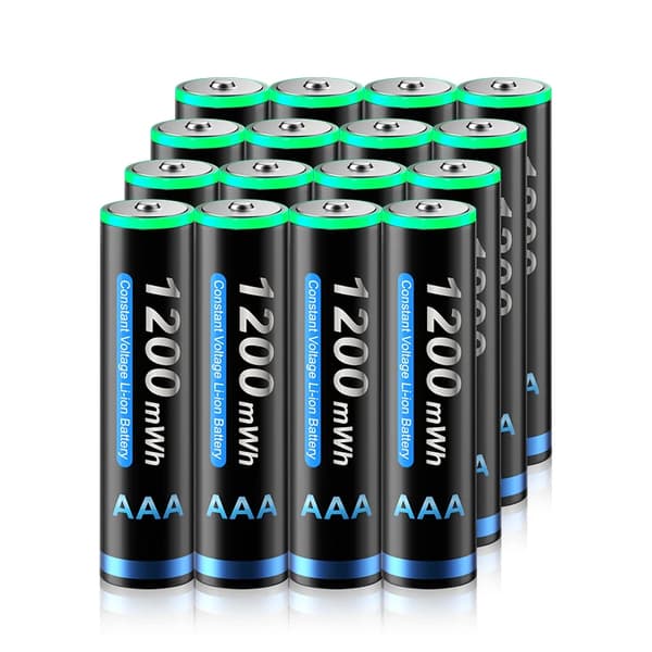 Genopladeligt AAA Lithium Batteri, 1200mWh Kapacitet, Ideelt til Kamera og Lommelygte, 16PCS AAA