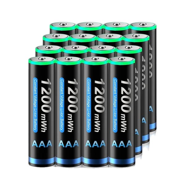 Genopladeligt AAA Lithium Batteri, 1200mWh Kapacitet, Ideelt til Kamera og Lommelygte, 16PCS AAA