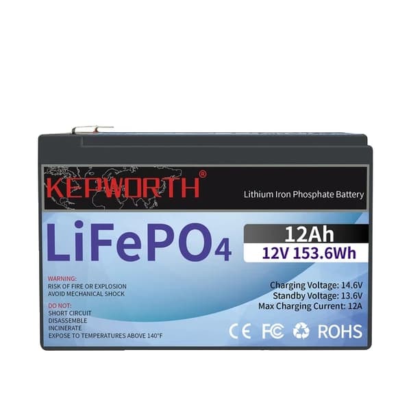 LifePo4 batteri, indbygget BMS, serie eller parallel kompatibilitet., 12V 12AH