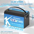 Miniatyrbillede 2 af 2: Lifepo4 Batteri, 12V, Serie/Parallel Understøttelse, 12V 100Ah 332mm