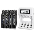 Miniatyrbillede 1 af 2: Genopladelige AAA-batterier, 1100mAh kapacitet, Ni-MH-teknologi, 16AAA og 1 oplader