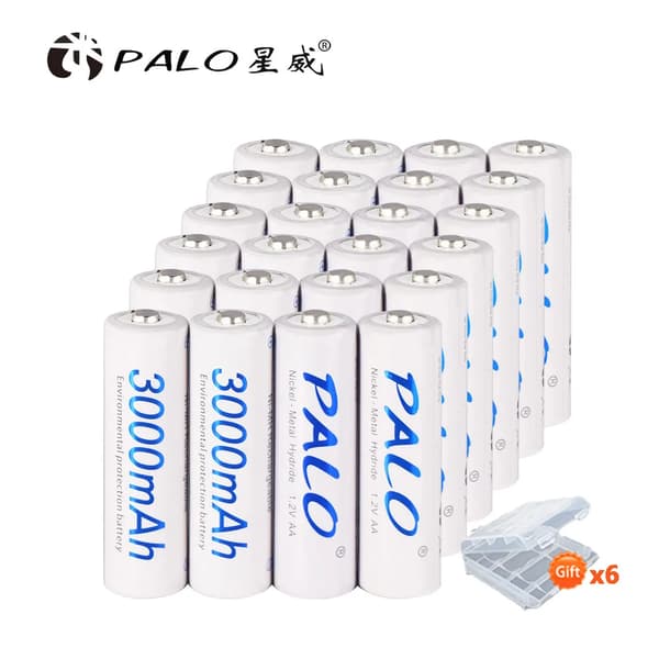 1,2V AA Genopladelige Batterier, 3000mAh Kapacitet, NI-MH Teknologi,24 stk. AA-batteri