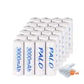 Miniatyrbillede 1 af 2: 1,2V AA Genopladelige Batterier, 3000mAh Kapacitet, NI-MH Teknologi,24 stk. AA-batteri
