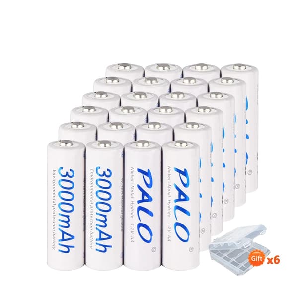 1,2V AA Genopladelige Batterier, 3000mAh Kapacitet, NI-MH Teknologi,24 stk. AA-batteri